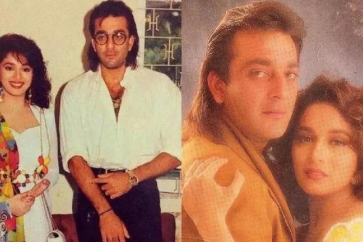 In Sanjay Dutt's biography, a director recounts how Dutt followed Madhuri Dixit everywhere, whispering 